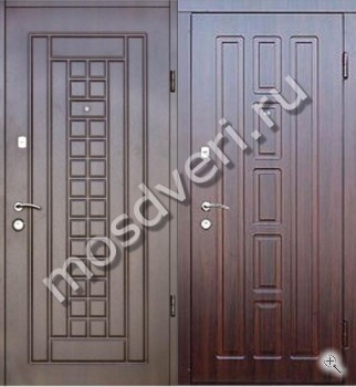 Коричневая дверь с шумоизоляцией и отделкой МДФ - купить от производителя Мосдвери Коричневая дверь с шумоизоляцией и отделкой МДФ