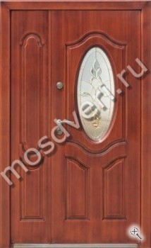 Входная двустворчатая дверь со стеклом - купить от производителя Мосдвери Входная двустворчатая дверь со стеклом