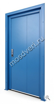 Синяя дверь с терморазрывом в квартиру - купить от производителя Мосдвери Синяя дверь с терморазрывом в квартиру